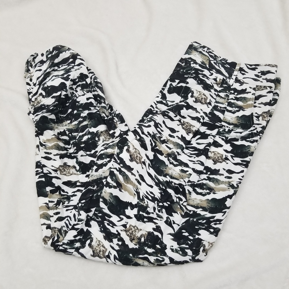 Parker Devlin Tidal Camo silk pants